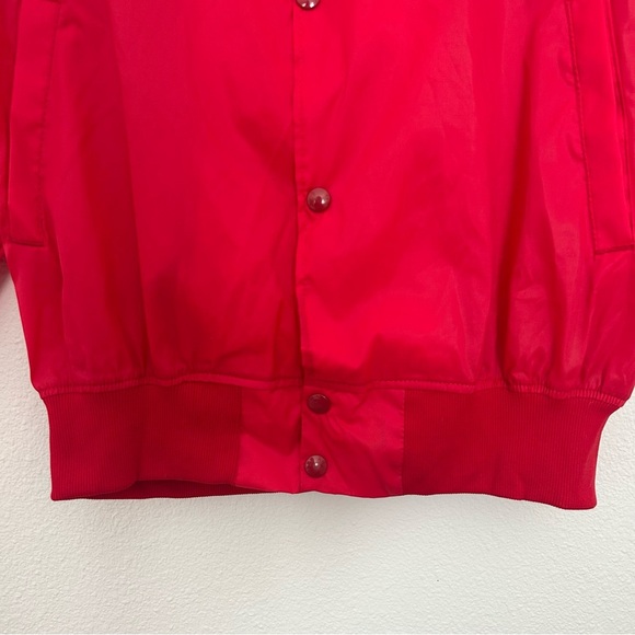 Vintage 80's Justin Nylon Jacket Coat Stagecoach Snap Front Western Size Large - Picture 5 of 16